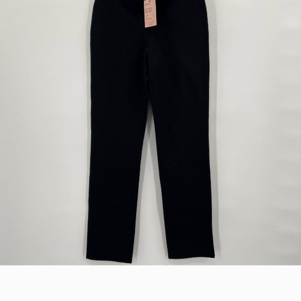 Quince Womens Navy Blue Ultra-Stretch Ponte Pant Straight Leg XL Reg 30" Career
